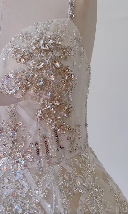 Gorgeous White Organza Beaded A Line Mini Wedding Dress Formal Homecoming Dress Y9049