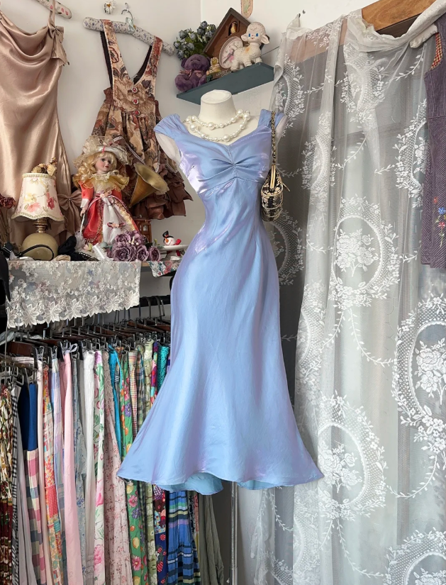 Elegant Sleeveless Purple Satin Mermaid Long Party Dress Formal Wedding Guest Dress SP1871