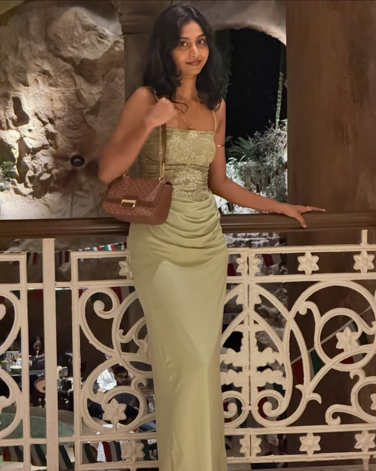 Pretty Green Lace Satin Sheath Long Prom Dress Birthday Evening Dress SP3938