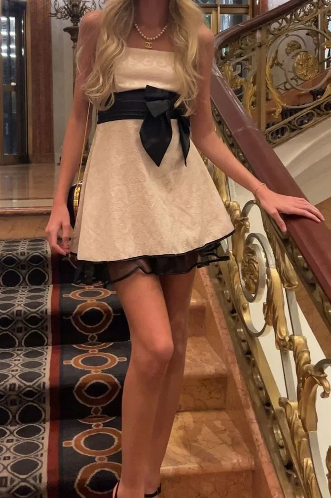 Vintage Light Champagne Strapless Party Dress,Short Homecoming Dress Y4710