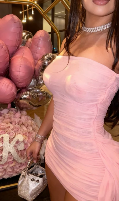 Pink Strapless Sheath Chiffon Cocktail Dress Sexy Homecoming Dress Y8992