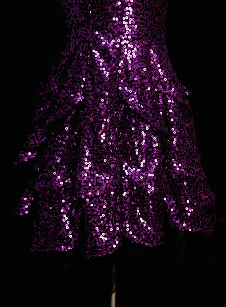 Sparkly Purple Sweetheart Neck Sequin Short 16th Birthday Dress Middle School Homecoming Dresses SP3887