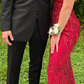 Elegant Red Mermaid Prom Dress,Red Prom Dress Y6493