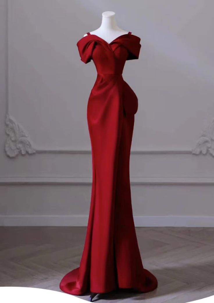 Elegant red evening dress women's dress high-end elegant dress Y6959