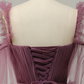 A Line Straps Mauve Tiered Prom Dress,Y2523