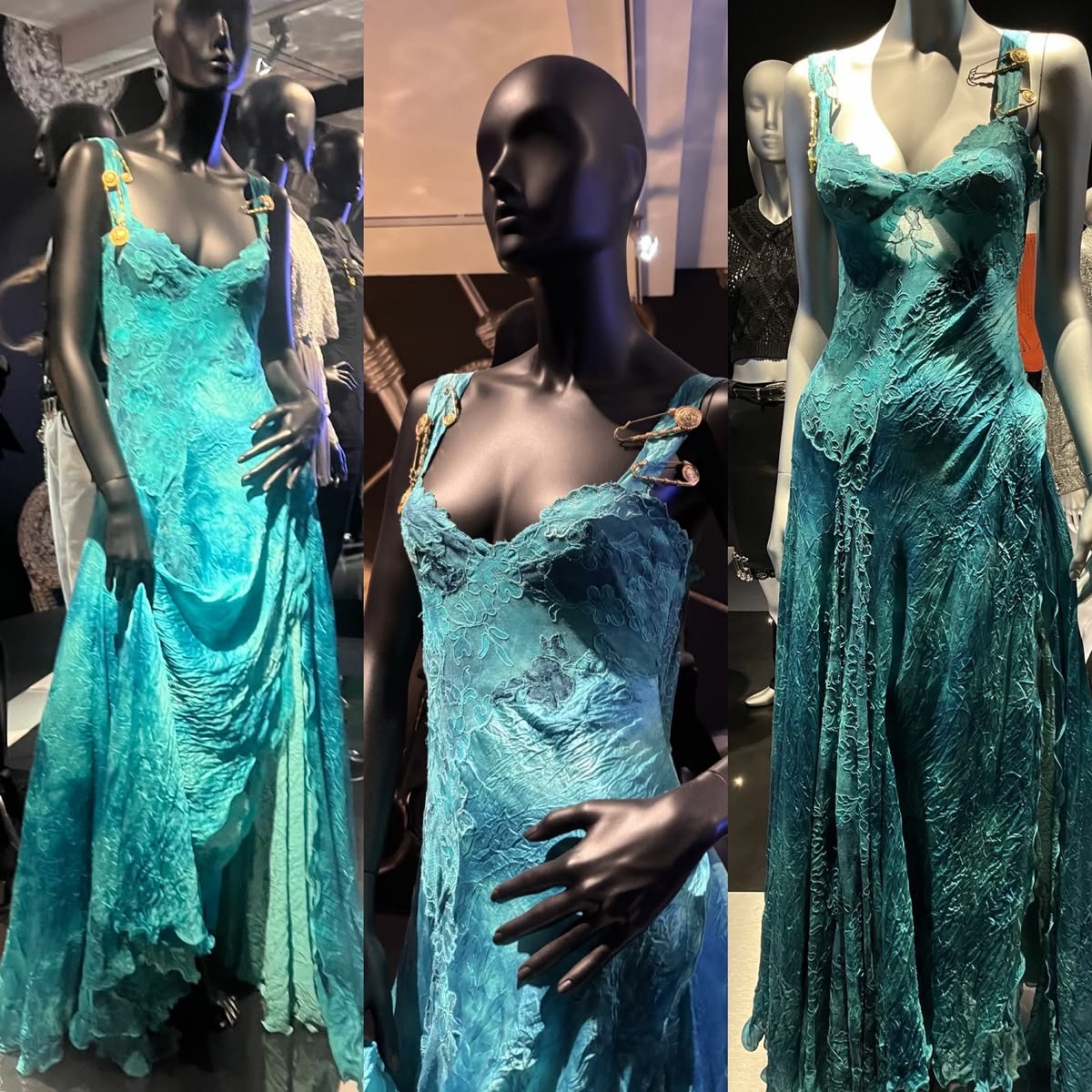 Vintage Spaghetti Strap Green Lace Mermaid Long Party Dress Prom Gown SP3928