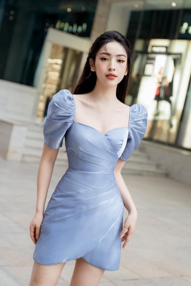 Vintage Blue Homecoming Dress,Blue Cocktail Dress,Y2542