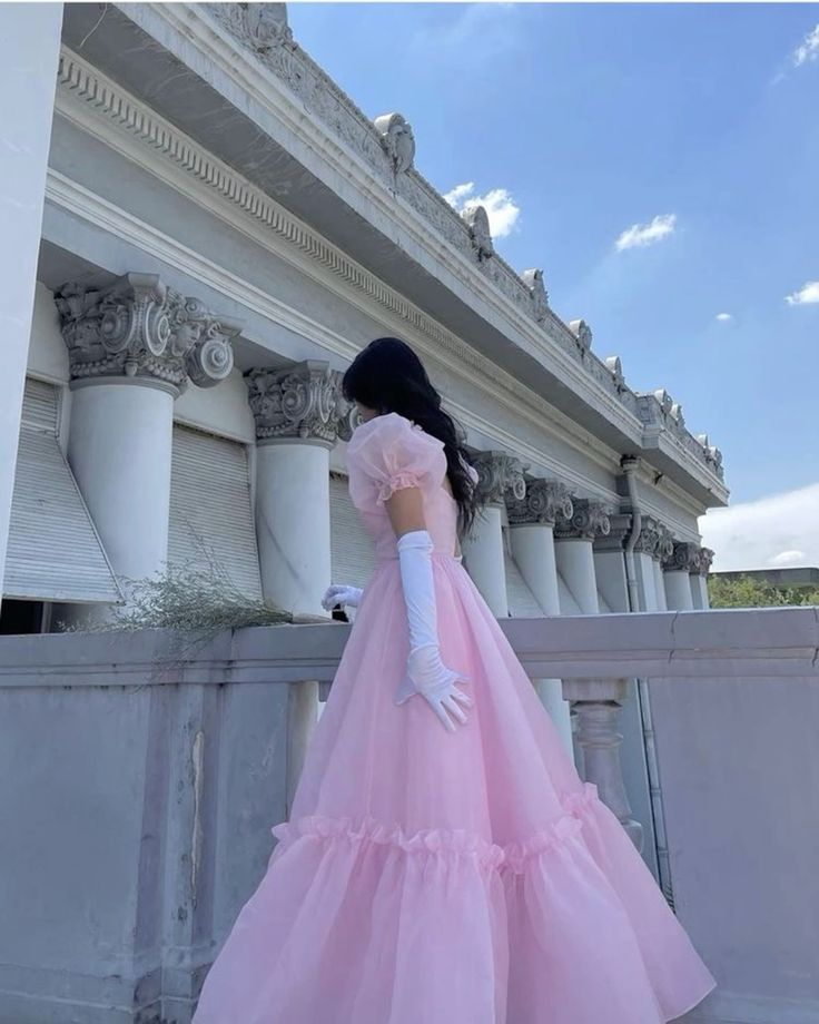 Vintage Pink A-line Prom Dress,Pink Princess Dress Y5623