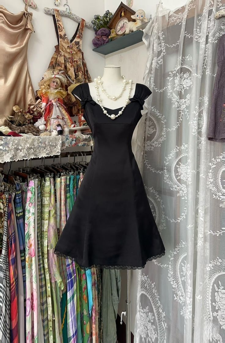 Vintage Black Short Homecoming Birthday Dress Cocktail Dress Y8802