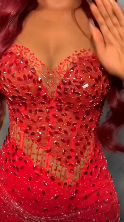 Gorgeous Red Sweetheart Neck Satin Beaded Tassel Sheath Short Graduation Homecoming Dress,Formal Birthday Outfits SP3023