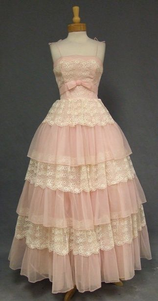 Retro Style A-line Pink Tiered Prom Dress 18th Birthday Party Dress Y2922