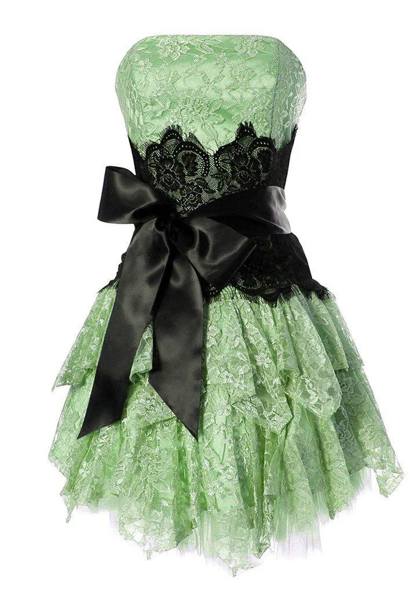 Charming Ivory Lace Short 7th Grade Homecoming Dress Strapless Short Birthday Dress SP3699