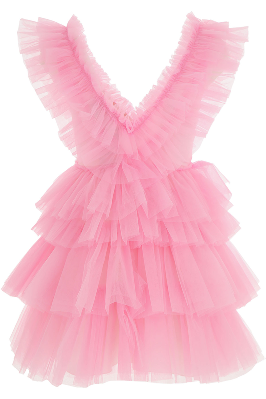 Lovely Pink A-line Tulle Homecoming Dress,Pink Graduation Dress ,Y2451