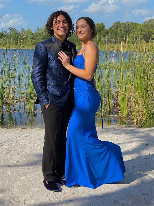 Luxurious Royal Blue Mermaid Prom Dress,Royal Blue Evening Dress Y5430