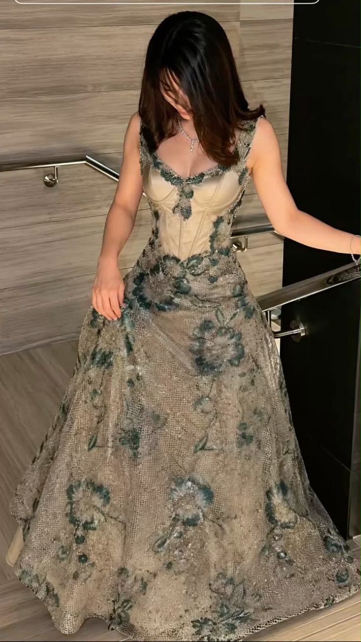 Vintage Satin Lace Long Party Dress Birthday Prom Gown SP3989