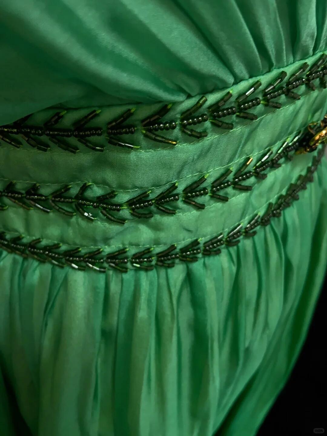 Vintage Green Chiffon Beaded A Line Short 7th Grade Homecoming Dress,Mini Birthday Dress SP2914