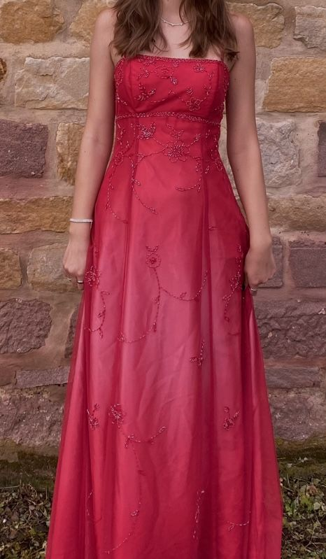 Vintage Pink Spaghetti Straps Tulle Satin Beaded A Line Long Party Gown Guest Dress SP310