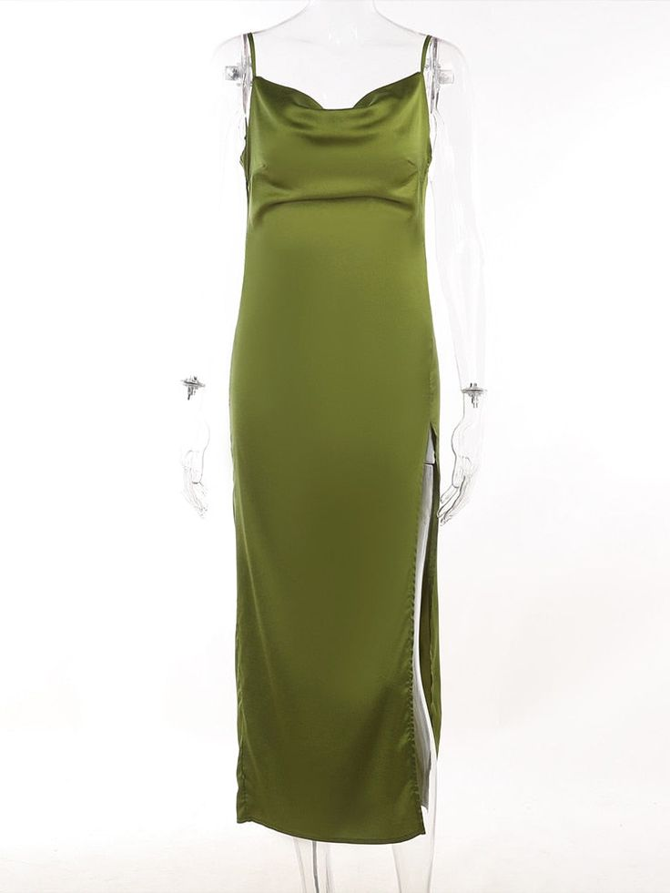 Simple Green Backless Prom Dress,Wedding Guest Outfit Y7293