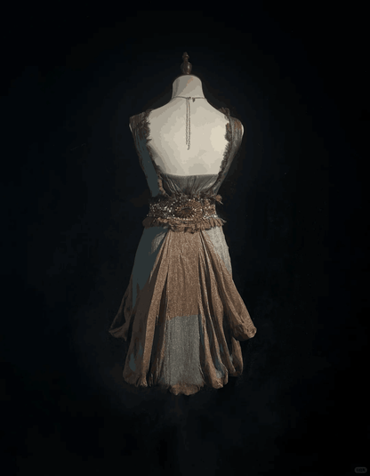 Vintage Spaghetti Straps Satin Tulle Beaded Short Homecoming Dress Cocktail Dress SP2928
