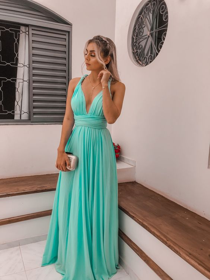 Sexy A-line V Neck Prom Dress,Bridesmaid Dress Y7080