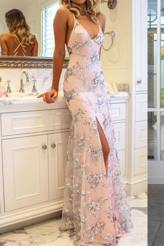 Women's V-Neck Prom Dress Wedding Guest Dresses Y5979