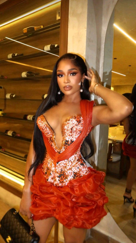 Pretty Red Tulle Pleated Beaded Sheath Formal Homecoming Dress Short 20th Birthday Outfits SP170