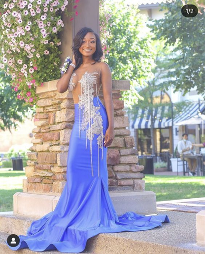 Sexy Mermaid Prom Dress,Sexy Evening Dress For Black Girls Y6625