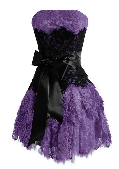 Charming Ivory Lace Short 7th Grade Homecoming Dress Strapless Short Birthday Dress SP3699
