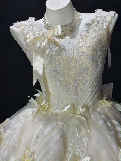 Cute Off White Appliques Bow A Line Short Birthday Outfits Homecoming Dress SP3156