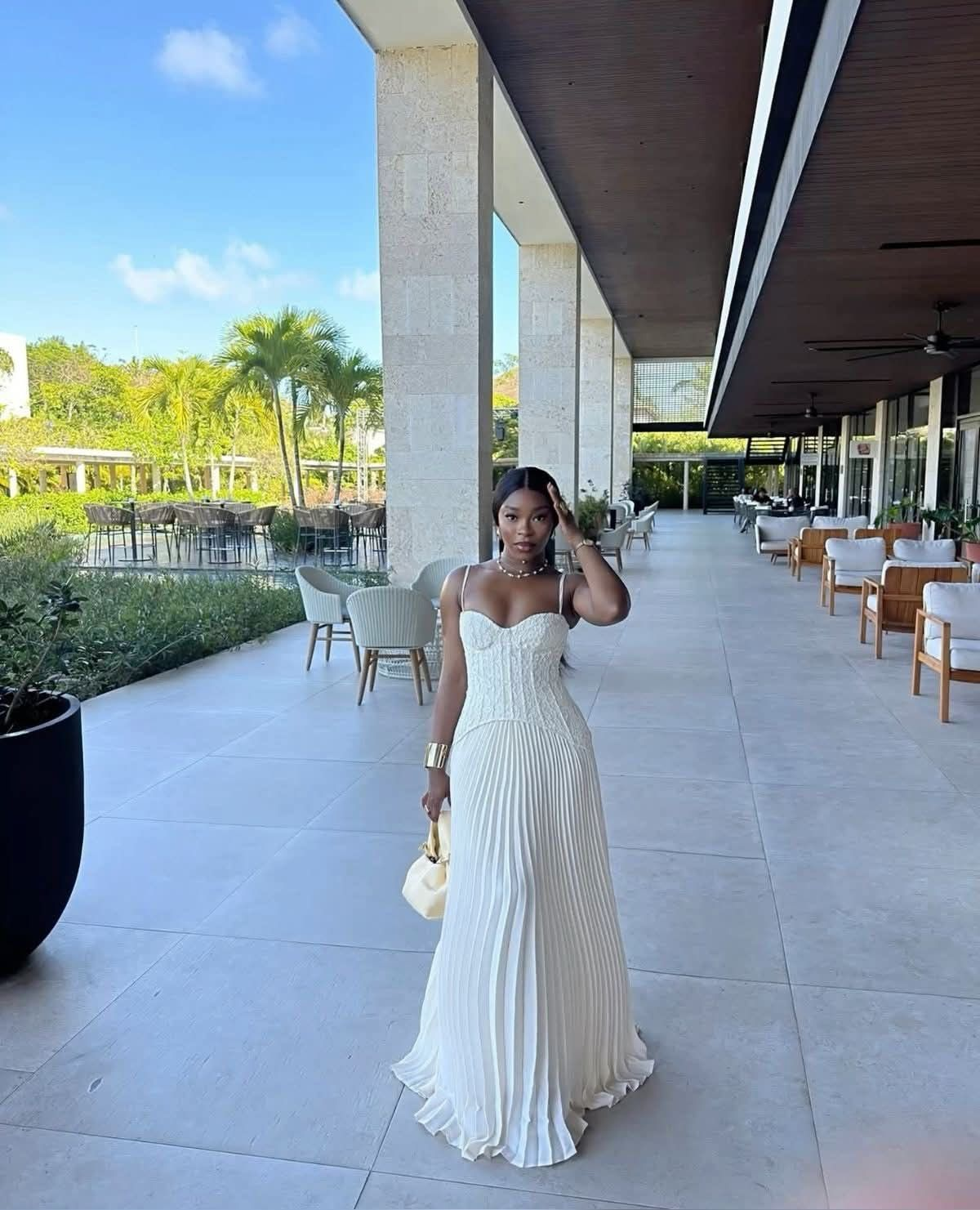 Pretty Blue Lace Satin Pleated Long Birthday Party Dress Spaghetti Straps Long Wedding Guest Dress SP3934