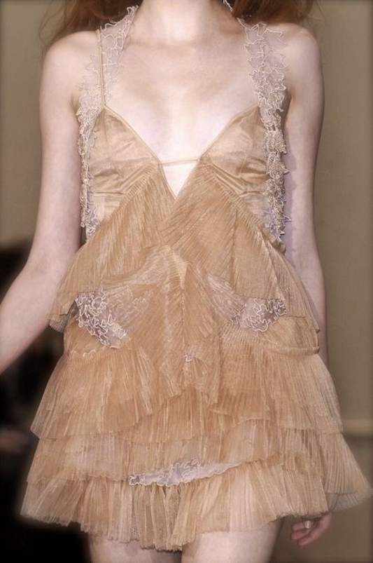 Pretty Champagne Halter Tulle Layered Short Homecoming Dress Birthday Dress SP3559