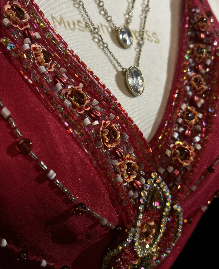 Elegant Halter V Neck Red Satin Beaded Mermaid Prom Dress Long Backless Birthday Party Gowns SP1862