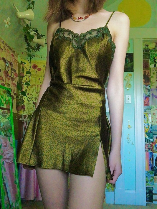 Vintage Green Sheath Slit Cocktail Dress Short Graduation Homecoming Dress Y9826