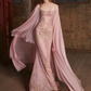 Charming Pink Chiffon Sequin Beaded Mermaid Prom Dress Long Party Dress SP970