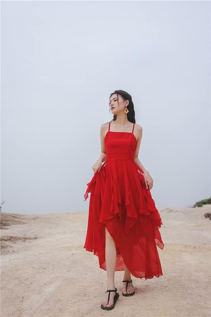 White Chiffon High Low Chic Simple Wedding Party Dress, White Short Prom Dress Graduation Dress Y985