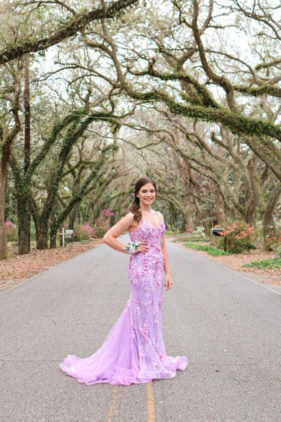 Charming Mermaid Sleeveless Prom Dress with Appliques Y6347