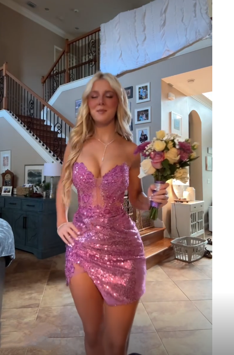 Pretty Purple Sweetheart Neck Sequin Sheath Short Graduation Homecoming Dress,Mini Prom Dress SP3368