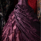 Vintage Sweetheart Neck Tulle Satin Pleated Ball Gown Purple Formal Birthday Quinceanera Dress SP1361
