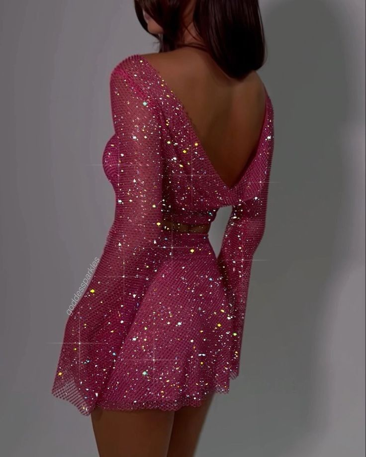 Sparkly Pink Sequin Short 7th Grade Homecoming Dress Cocktail Dress SP3366