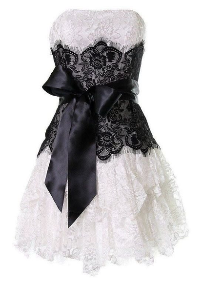Charming Ivory Lace Short 7th Grade Homecoming Dress Strapless Short Birthday Dress SP3699