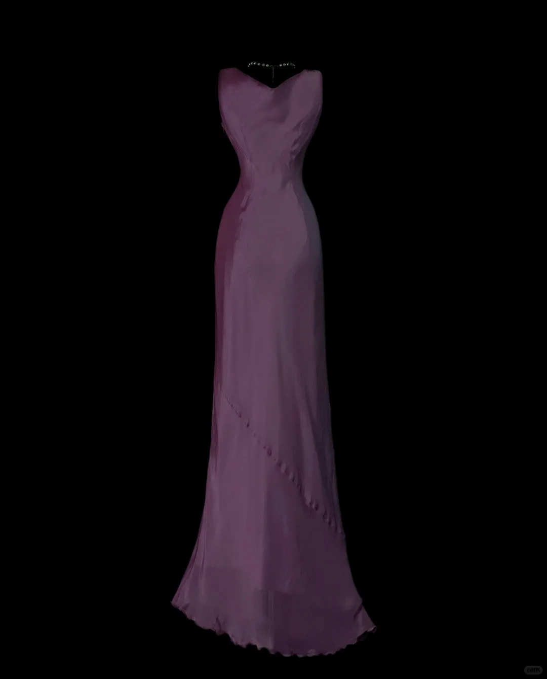 Simple V Neck Purple Satin Mermaid Long Party Dress Birthday Prom Dress SP4066