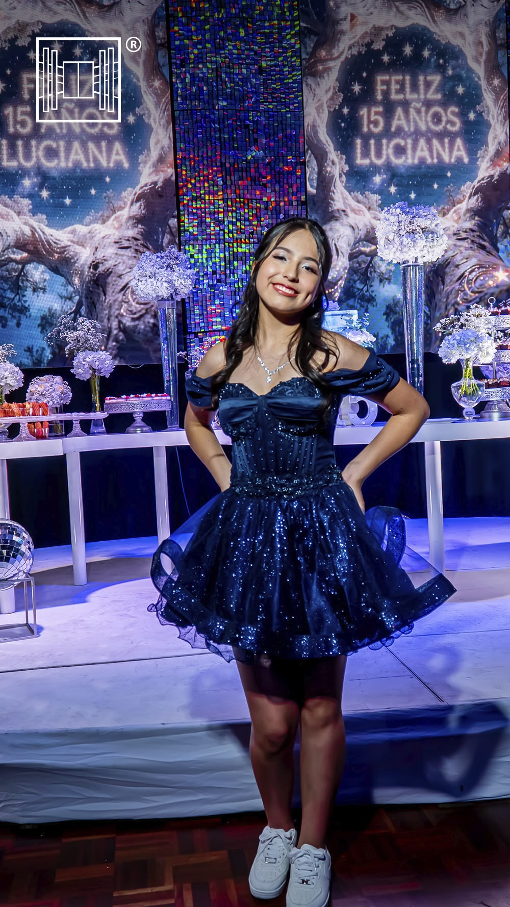 Pretty Off The Shoulder Navy Blue Satin Tulle Beaded Short Homecoming Dress Cocktail Dress SP4241