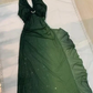 Ombre Green Chiffon Halter Long Prom Dress Glitter Evening Dress Y7481