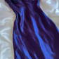 Gorgeous Purple Satin A Line Long Prom Dress Formal Evening Dress Y7510