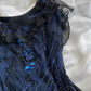 Luxurious Navy Blue Chiffon Beaded Evening Dress Formal Party Prom Dress Y7529