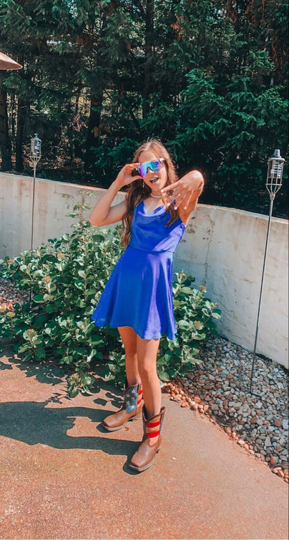 A-line Blue Short Homecoming Dress Cute Hoco Dress Y302