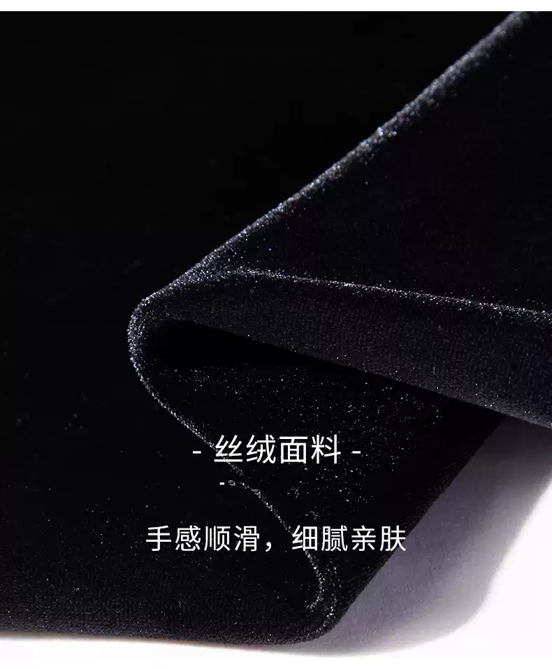 Elegant Strapless Black Velvet Prom Dress With Slit,Gala Dress Y1412