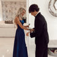 Simple Navy Blue Senior Prom Dress Classic Evening Dress Y18