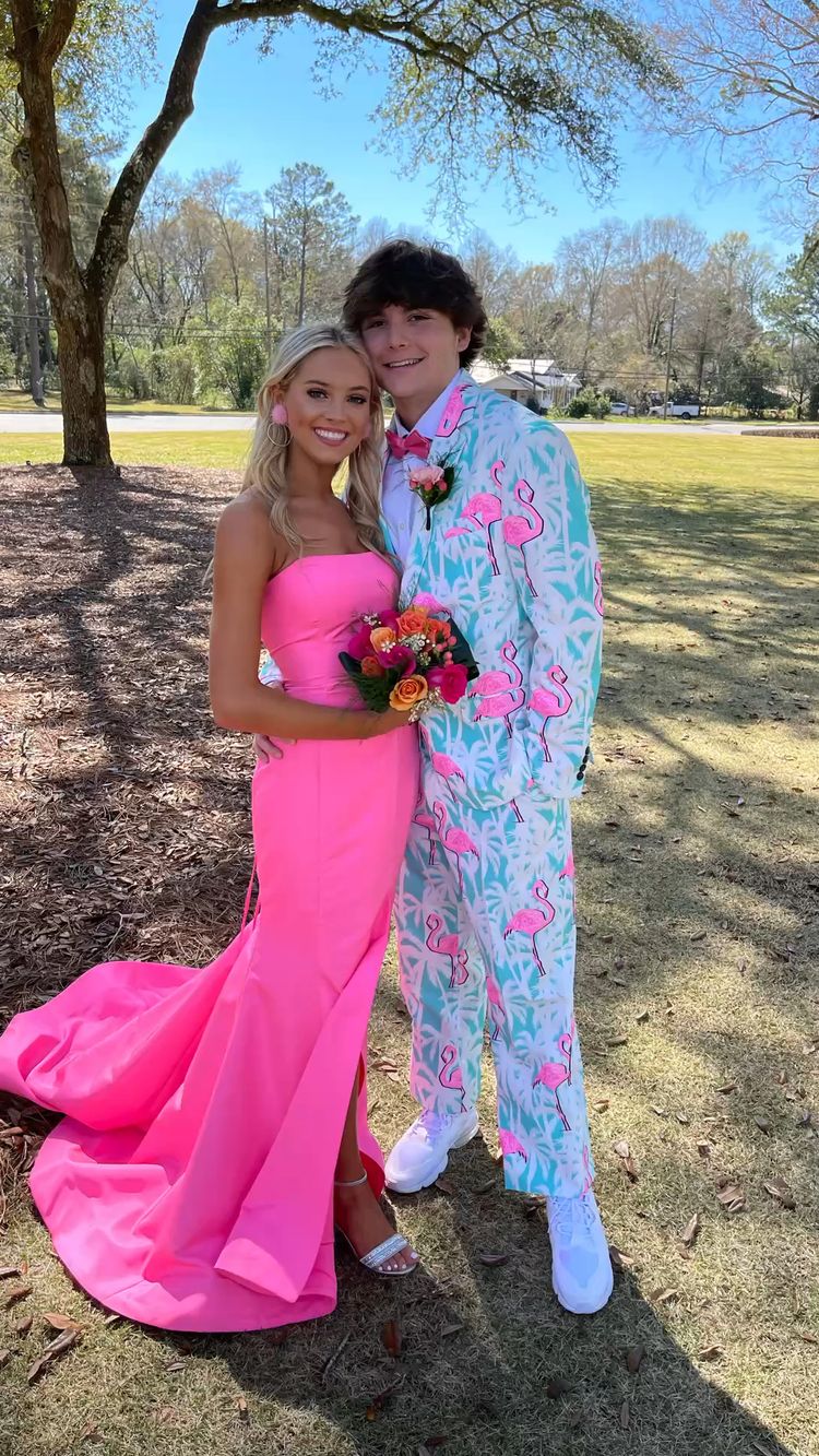 Pink Strapless Mermaid Long Prom Dress With Split Y36