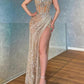 Sequined Bandage Bandeau Evening Dress Y85